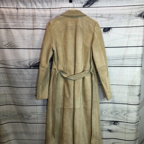 Aldo Genuine leather Suede Beige trench coat - Picture 16 of 17